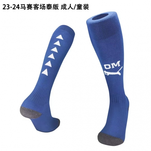 2023/24 Olympique de Marseille Away Blue Thailand Soccer Socks