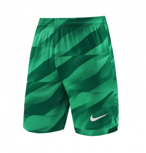 2023/24 Barcelona Goalkeeper Green Thailand Soccer Shorts-418