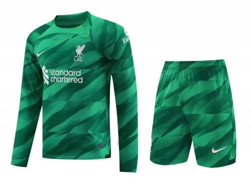 2023/24 Liverpool Goalkeeper Green LS  Thailand Soccer Uniform-418