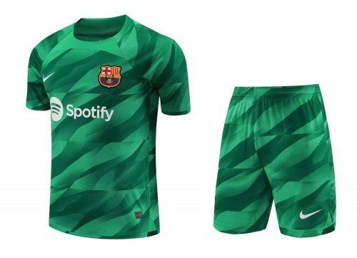 2023/24 Barcelona Goalkeeper Green  Thailand Soccer Uniform-418