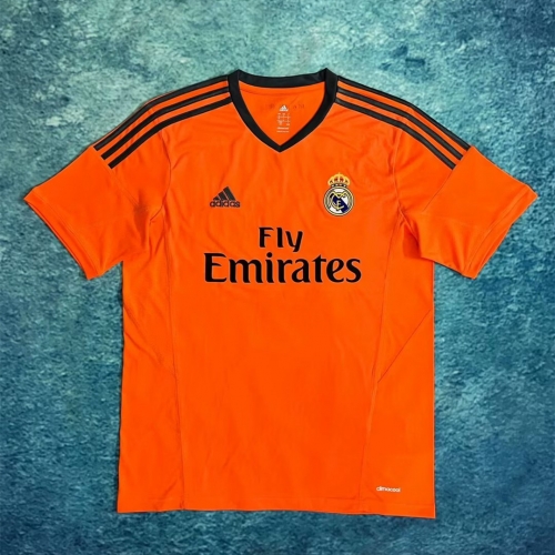 13-14 Rero Version Real Madrid 2nd Away Orange Thailand Soccer Jersey AAA-313