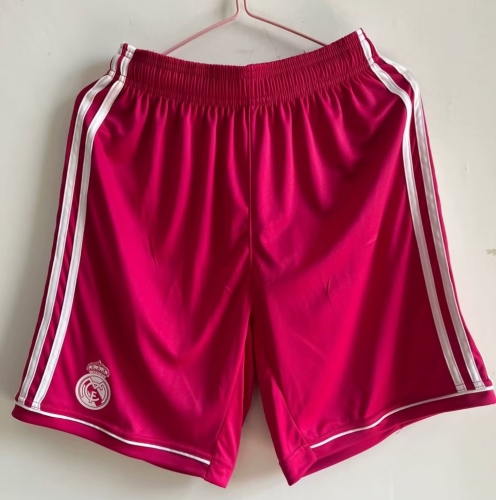 14-15 Retro Version Real Madrid Away Red Thailand Soccer Shorts-301