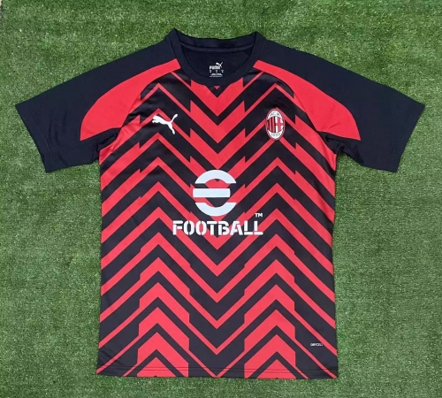 2023/24 AC Milan Red & Black Thailand Training Soccer Jersey AAA-416