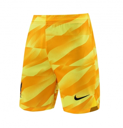 2023/24 Liverpool Goalkeeper Yellow Thailand Soccer Shorts-418