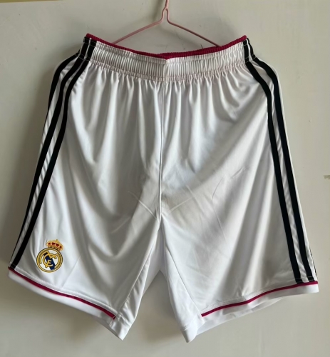 14-15 Retro Version Real Madrid 2nd Away White Thailand Soccer Shorts-301