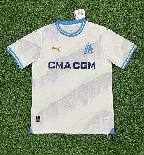 2023/24 Olympique de Marseille Home White Thailand Soccer Jersey AAA-705/320/416