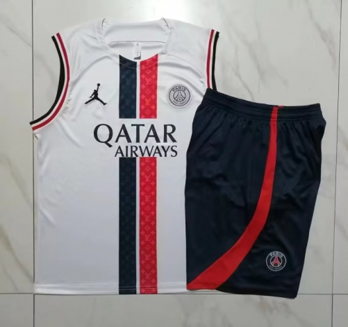 2023/24 Paris SG White  Shorts-Sleeve Thailand Soccer Uniform-815