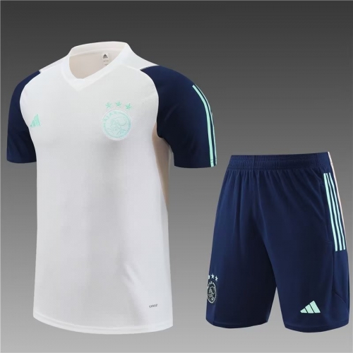2023/24 Ajax White Shorts-SleeveThailand Tracksuit Uniform-801