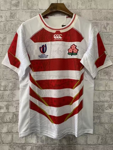 2023 World Cup Japan Home Red & White Thailand Rugby Shirts-805
