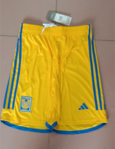 2023/24 Tigres UANL Home Yellow Thailand Soccer Shorts-315