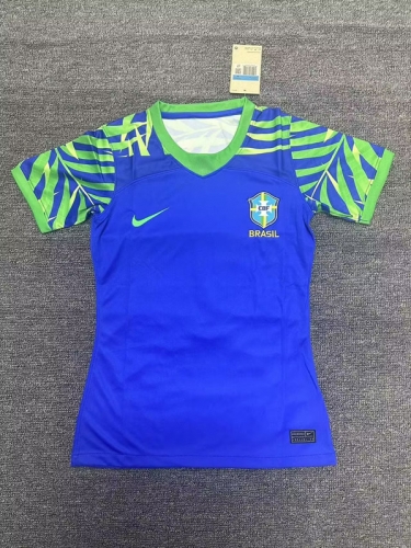 2023/24 Brazil Blue Female Thailand Soccer Jersey AAA-311