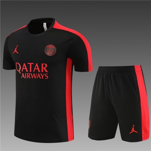 2023/24 Paris SG Black Shorts-Sleeve Thailand Soccer Uniform-801