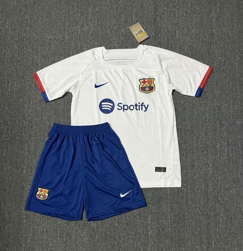 2023/24 Barcelona Away White Soccer Uniform-516/302