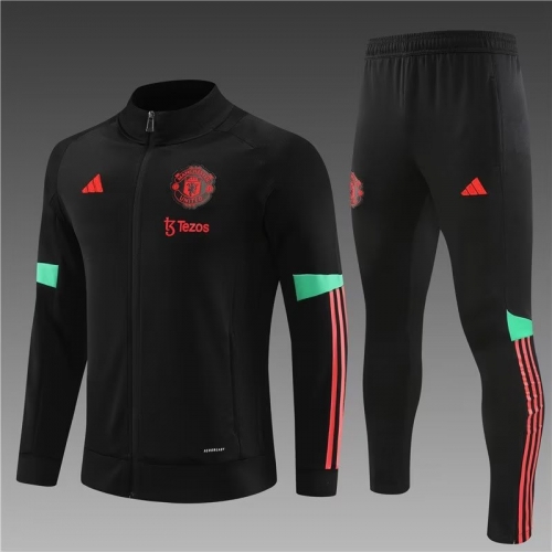 2023/24 Manchester United Black Thailand Jacket Uniform-801