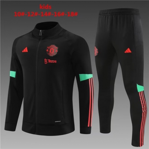 2023/24 Manchester United Black Kids/Youth Jacket Uniform-801