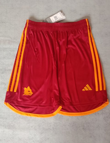 2023/24 Roma Home Red Thailand Soccer Shorts-315