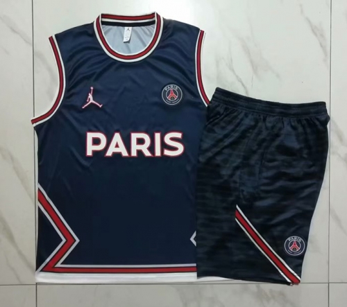 2023/24 Paris SG Royal Blue Shorts-Sleeve Thailand Soccer Uniform-815