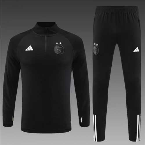 2023/24 Algeria Black Thailand Soccer Tracksuit Uniform-801