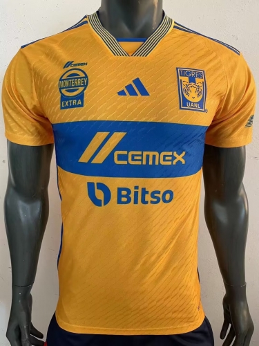 Player version 2023/24 Tigre UANL Home Yellow Thailand Soccer Jersey AAA-703