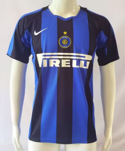 04-05 Retro Version Inter Milan home Blue & Black Thailand Soccer Jersey AAA-503/811