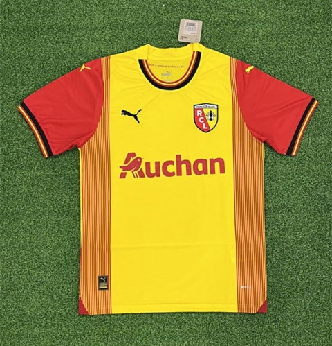 2023/24 RC Lens Home Yellow & Red Thailand Soccer Jersey AAA-522/416/320