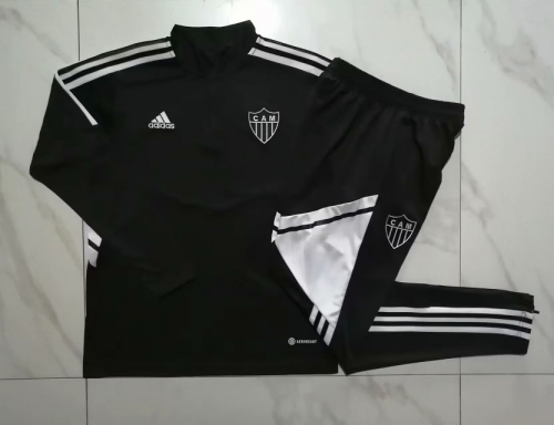 2023/24 Sao Paulo Black Thailand Soccer Tracksuit Uniform-815