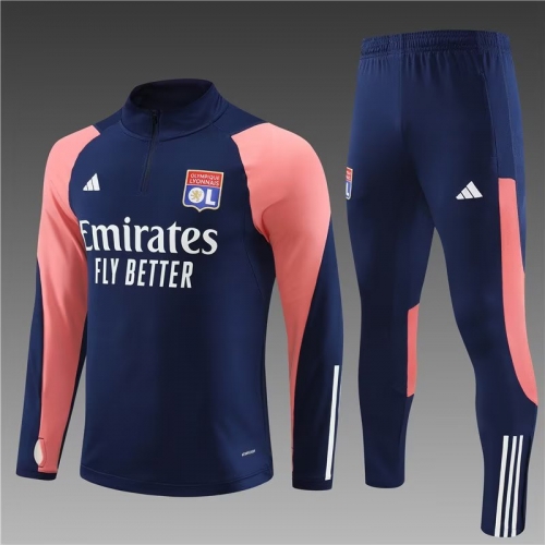 2023/24 Olympique Lyonnais Royal Blue Thailand Soccer Tracksuit Uniform-801/411