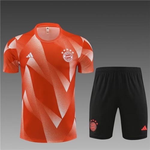 2023/24 Bayern München Orange Shorts-Sleeve Thailand Soccer Uniform-801