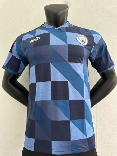 Player Version 2023/24 Manchester City Blue & Gray Thailand Soccer Training Jersey-16