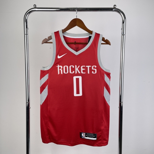 2019 Season Houston Rockets Away Red NBA #0 Jersey-311