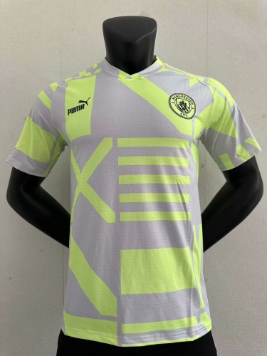 Player Version 2023/24 Manchester City Fluorescent Green Thailand Soccer Training Jersey-16