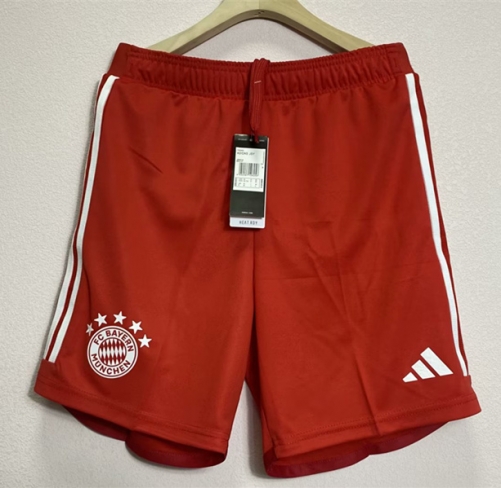 Player version 2023/24 Bayern München Home Red Thailand Soccer Shorts-703