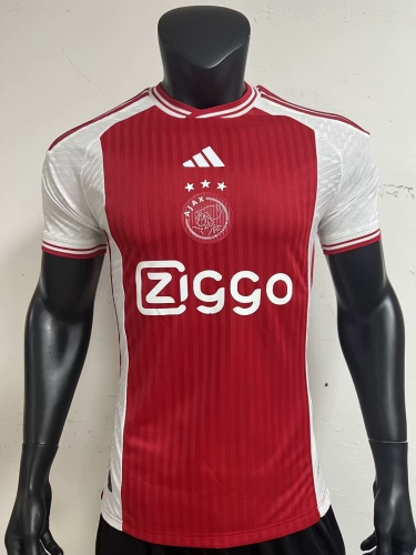 Player Version 2023/24 Ajax Home Red Thailand Soccer Jersey AAA-2100/308