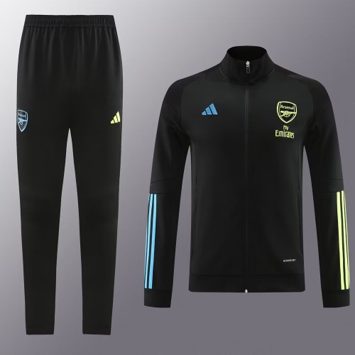 2023/24 Arsenal Black Soccer Jacket Uniform-LH