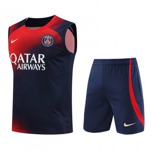2023/24 New Paris SG Royal Blue Soccer Training Vest Uniform-418