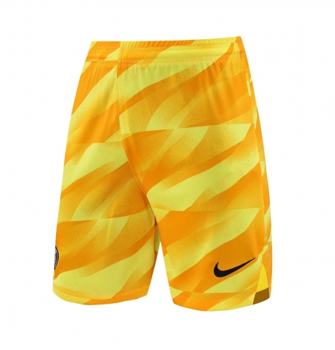 2023/24 Paris SG Goalkepeer Yellow Thailand Soccer Shorts-418