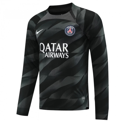 2023/24 Paris SG Goalkepeer Balck LS Thailand Soccer Jerseys AAA-418