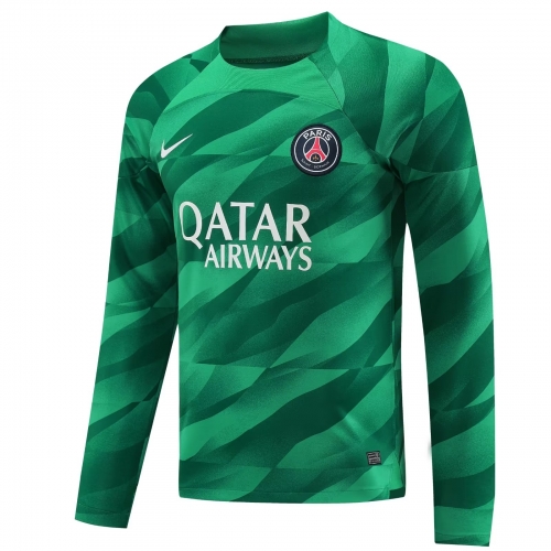 2023/24 Paris SG Goalkepeer Green LS Thailand Soccer Jerseys-418