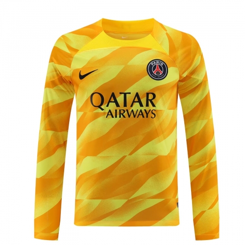 2023/24 Paris SG Goalkepeer Yellow LS Thailand Soccer Jerseys AAA-418