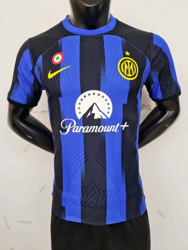 Player Version 2023/24 Inter Milan Home Black & Blue Thailand Soccer Jersey AAA-308/MY/16