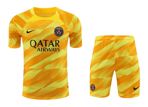 2023/24 Paris SG Goalkepeer Yellow Thailand Soccer Uniform-418