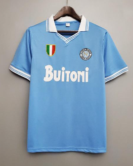 1986-1987 Retro version Napoli Home Blue Thailand Soccer Jersey AAA-503/410