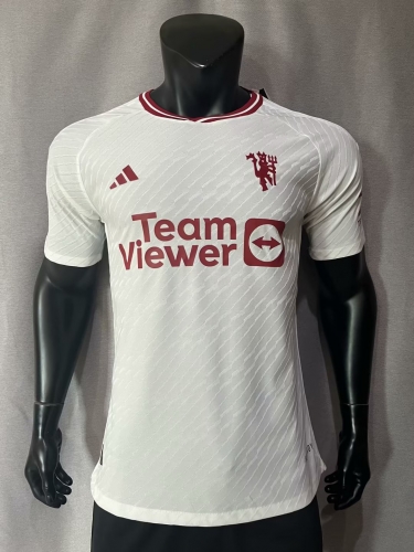 Player Version 2023/24 Manited United 2nd Away White Thailand Soccer Jersey AAA-308/703