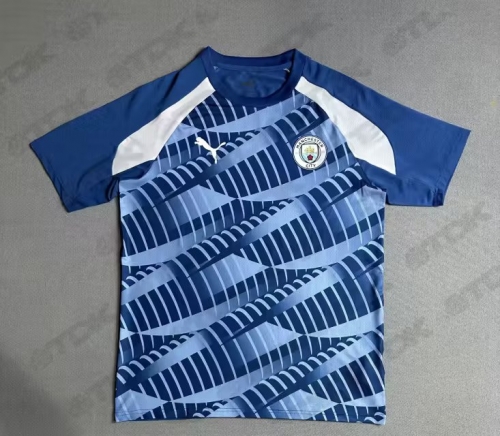 2023/24 Manchester City Blue & Gray Thailand Soccer Training Jersey-711