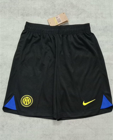 2023/24 Inter Milan Home Black Thailand SoccerShorts-315