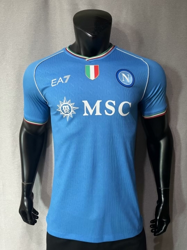 Player Version 2023/24 Napoli Home Blue Thailand Soccer Jersey AAA-308/16/MY