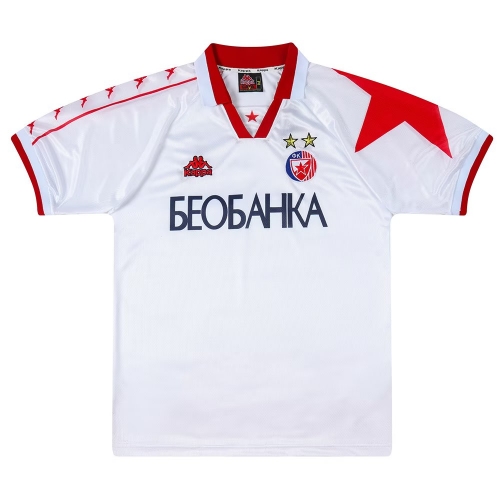 1995-1997 Retro Version Red Star Football Club Away White Thailand Soccer Jersey AAA-2011
