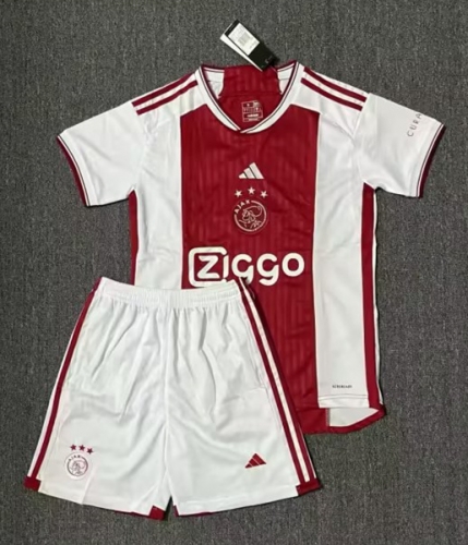 2023/24 Ajax Home Red & White Soccer Uniform-315/SKE