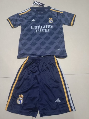 Kids 2023/24  Model Real Madrid Away Black Kids/Youth Soccer Uniform-507/516/SKE