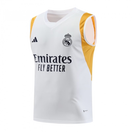 2023/24 Real Madrid White Thailand Soccer Training Vest -418